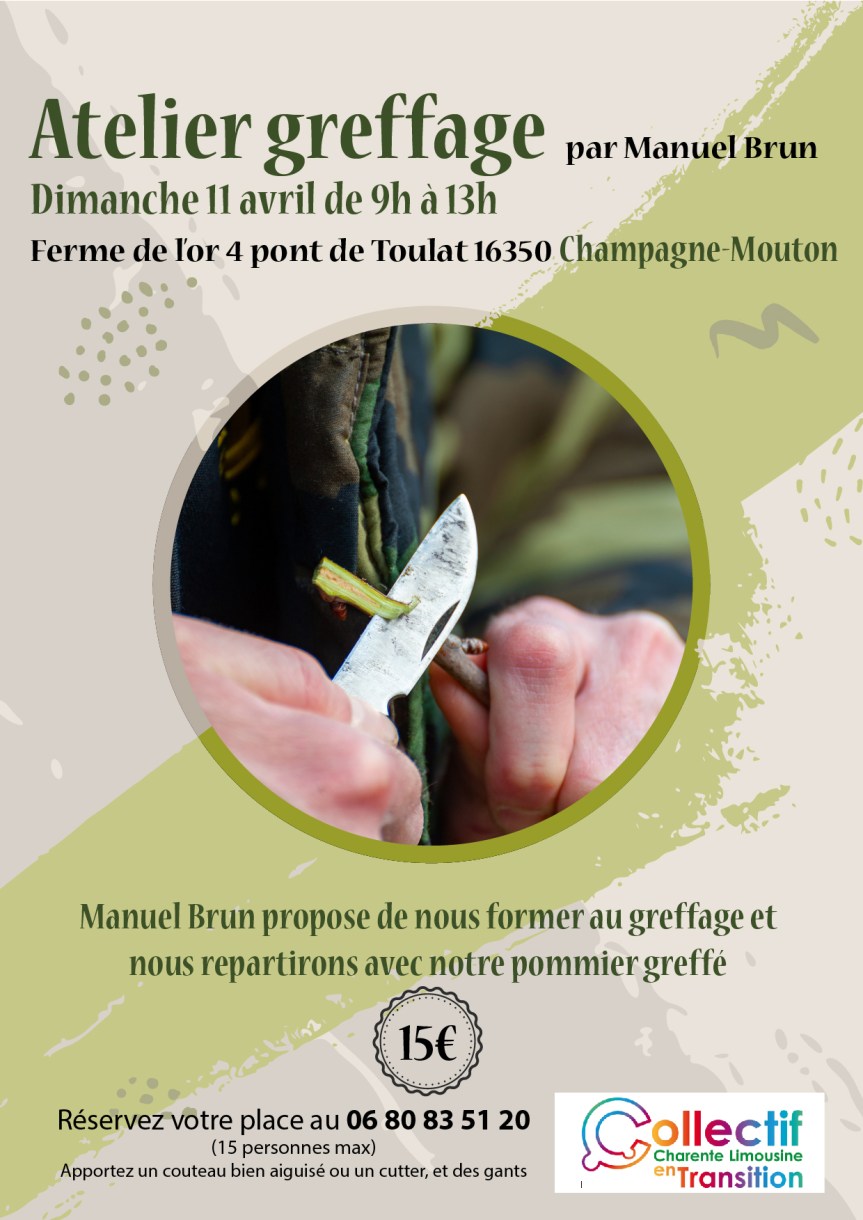 11 avril 2021 – Atelier greffage à Champagne-Mouton