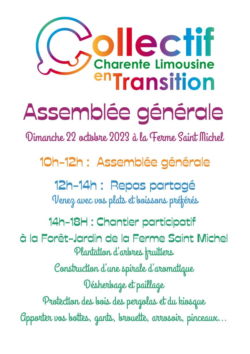 22 oct. 2023 – Confolens – AG annuelle et chantier&nbsp;participatif